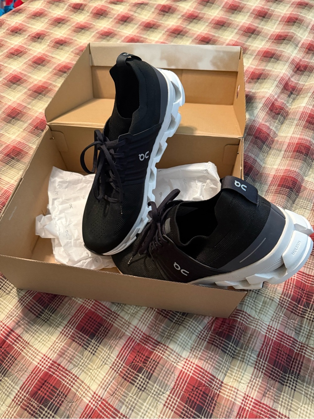 On Running Cloud Athletic Shoes for Men — Black/White